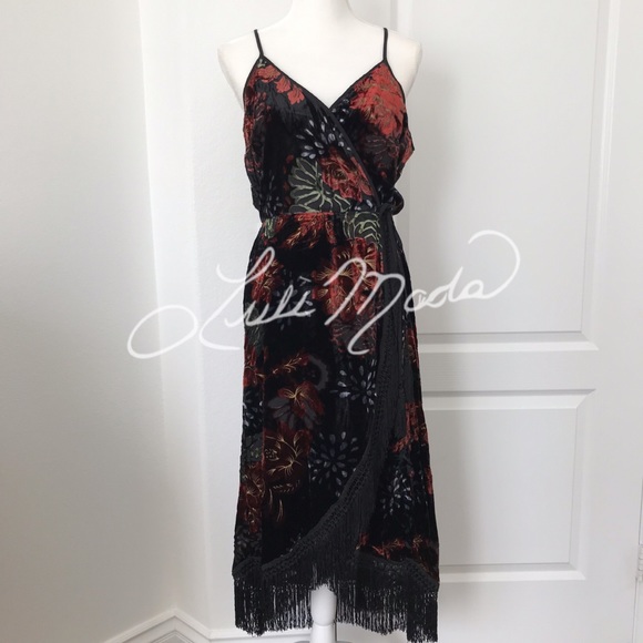 NWT Band of Gypsies Romantic Burnout Fringe Dress - Picture 4 of 8